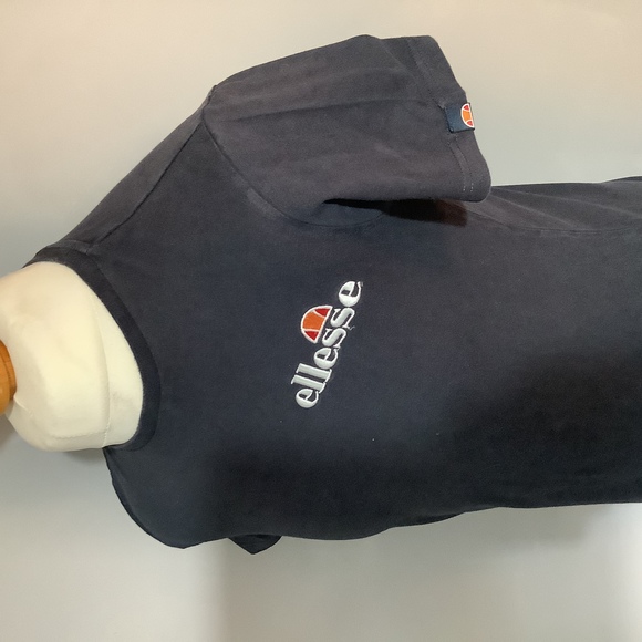 Ellesse Crew Neck T Shirt - Size XS - Navy - Cotton - P2P 18” - Picture 4 of 8